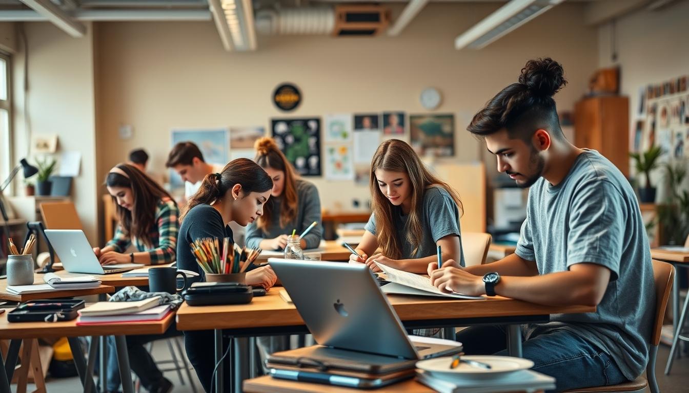 Organized study environment supporting productive learning